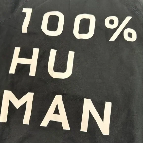 EVERLANE 100% Human Crewneck Sweatshirt S Black Graphic Pride Relaxed NEW B16 - Picture 4 of 7